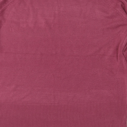 Sarah Hamilton Womens Pink  Knit Pullover Jumper Size L
