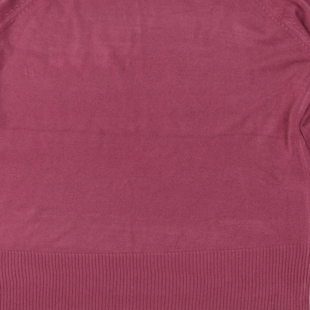 Sarah Hamilton Womens Pink  Knit Pullover Jumper Size L
