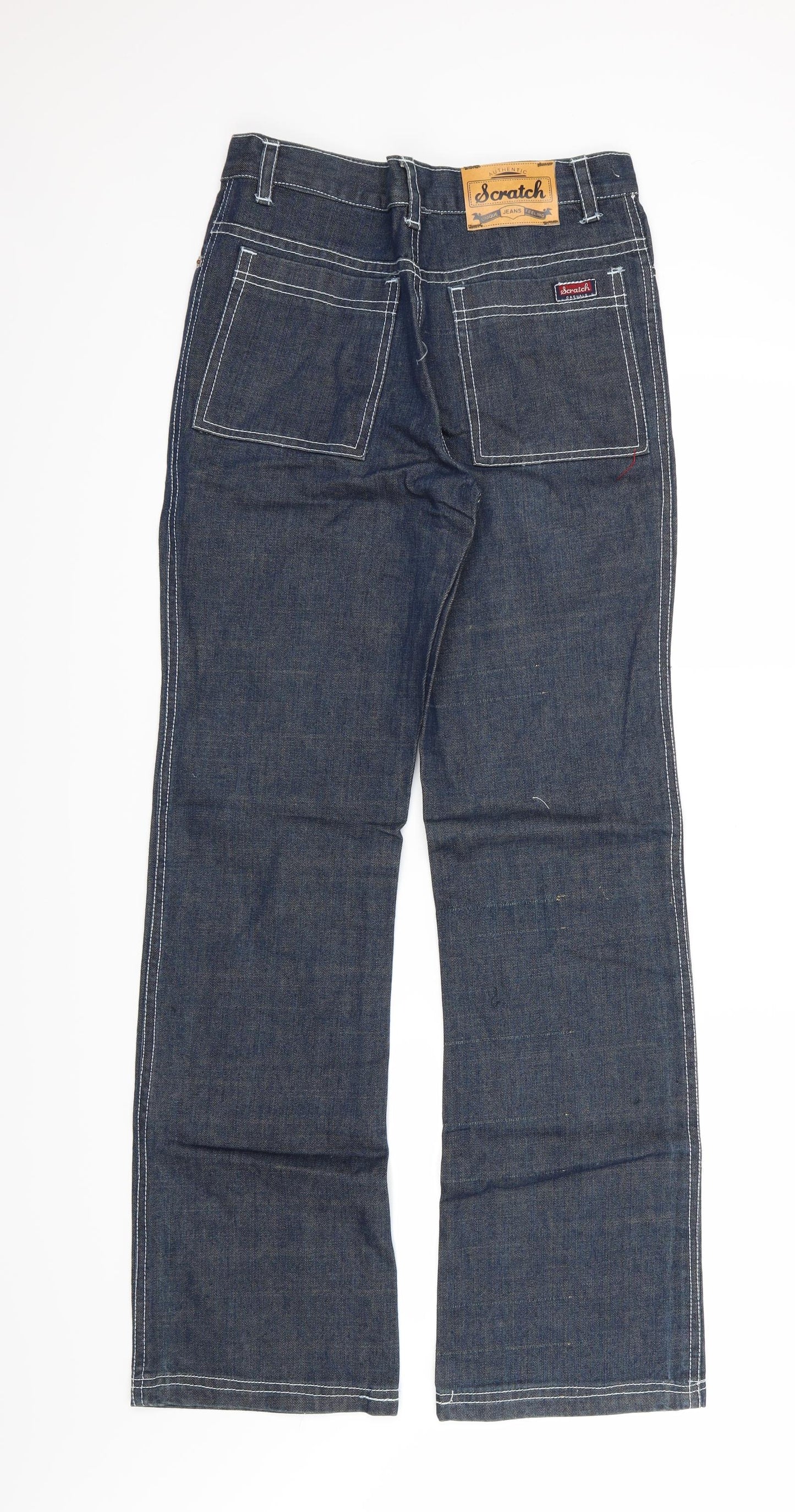 Scratch Jeans Womens Blue  Denim Straight Jeans  L32 in