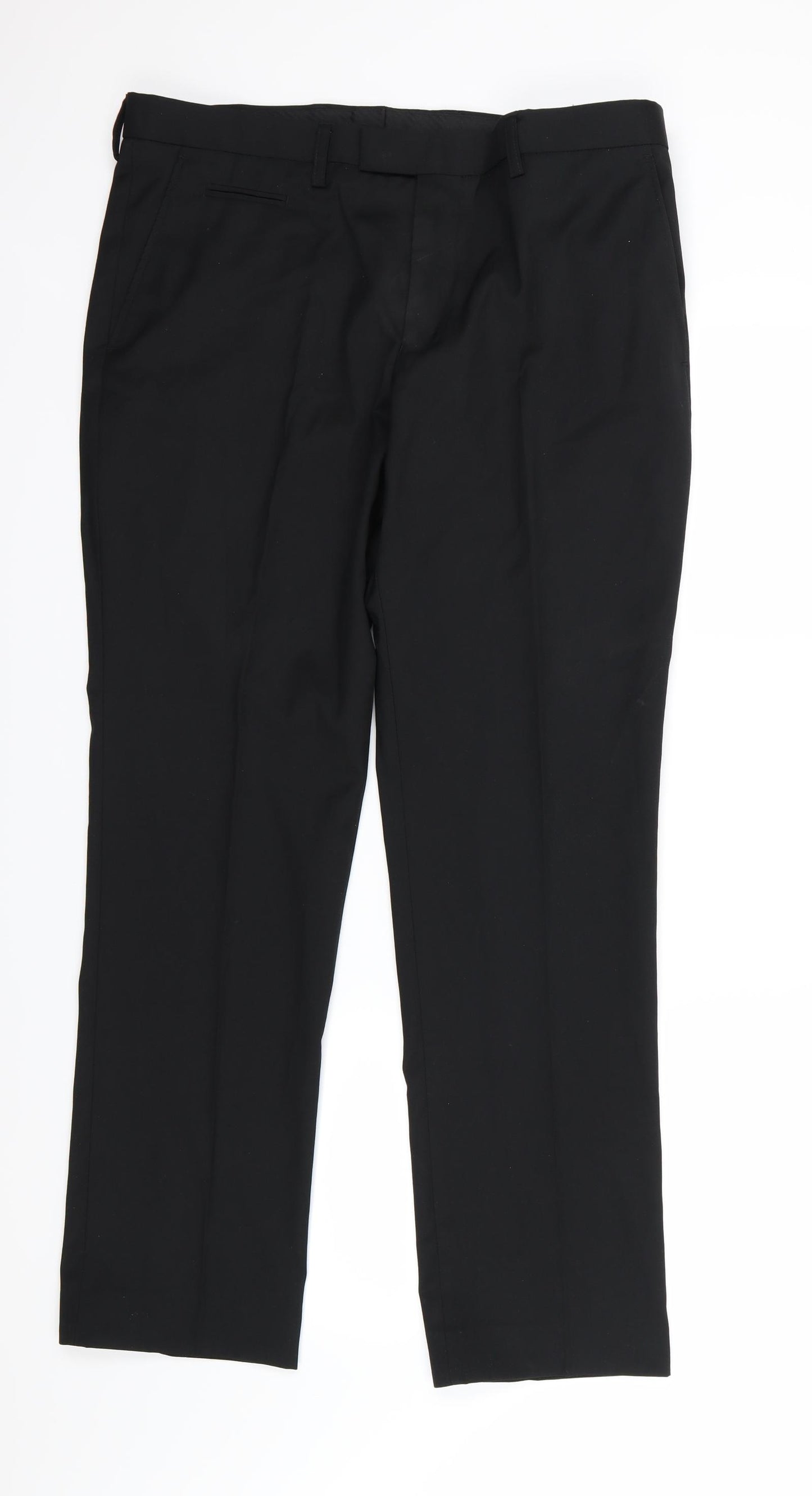NEXT Mens Black  Rayon Trousers  Size 36 L31 in
