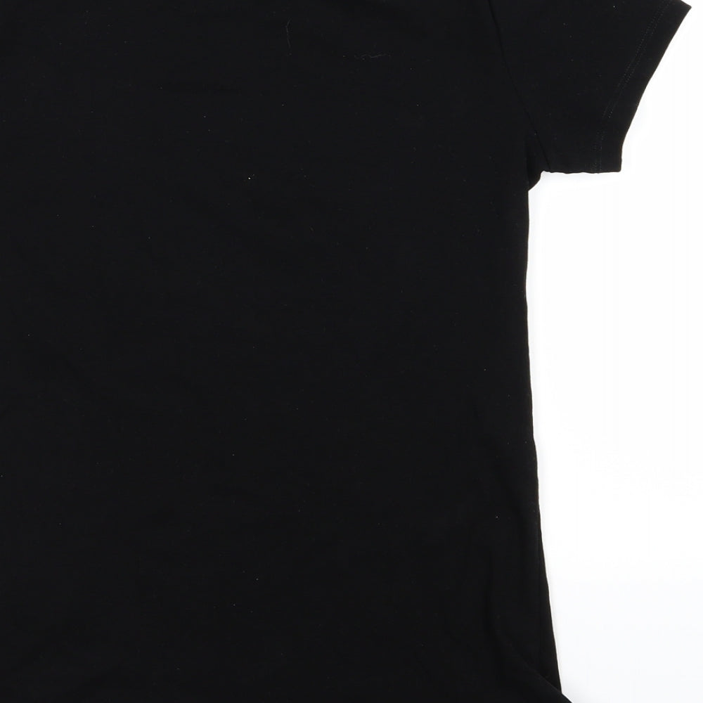 CC Fashion Womens Black  Jersey Basic T-Shirt Size L  - Graphic