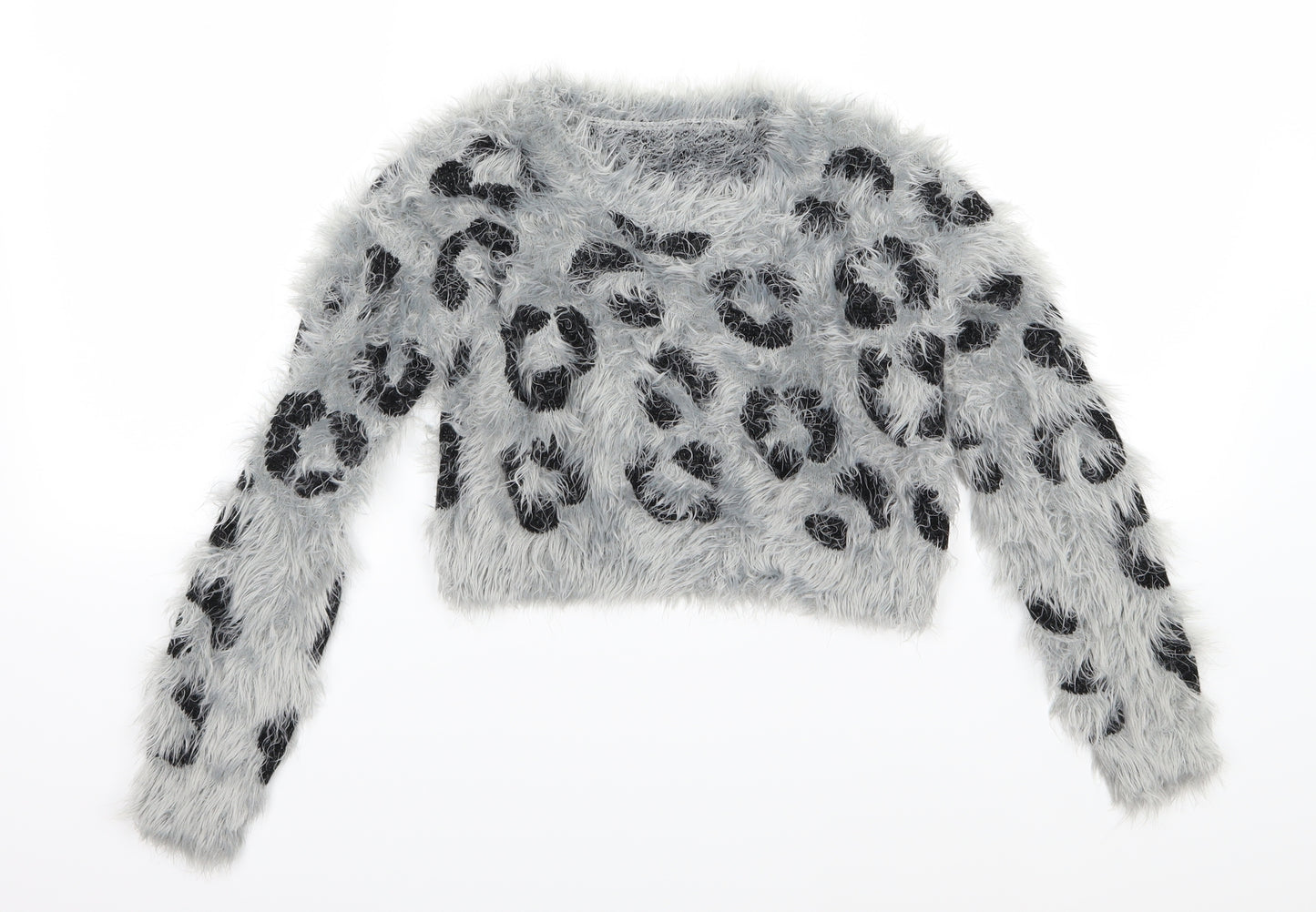 Studio Girls Green Animal Print  Pullover Jumper Size 10-11 Years