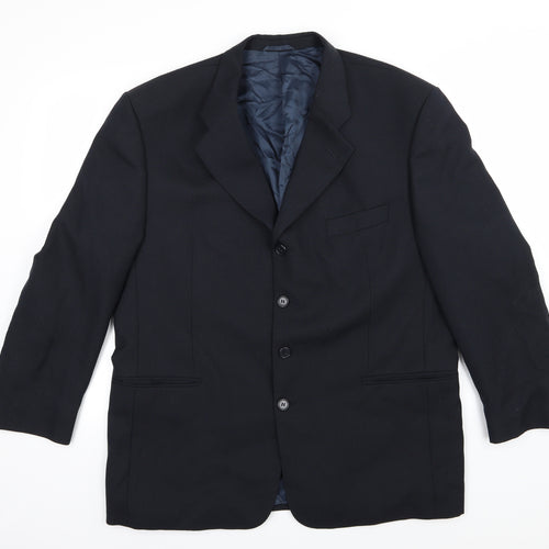 Tom English Mens Blue Striped  Jacket Suit Jacket Size 44