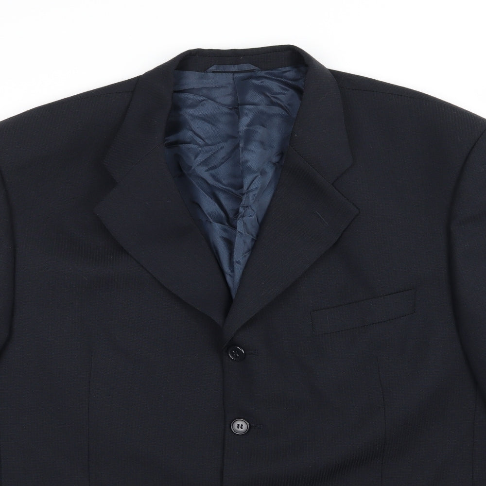 Tom English Mens Blue Striped  Jacket Suit Jacket Size 44