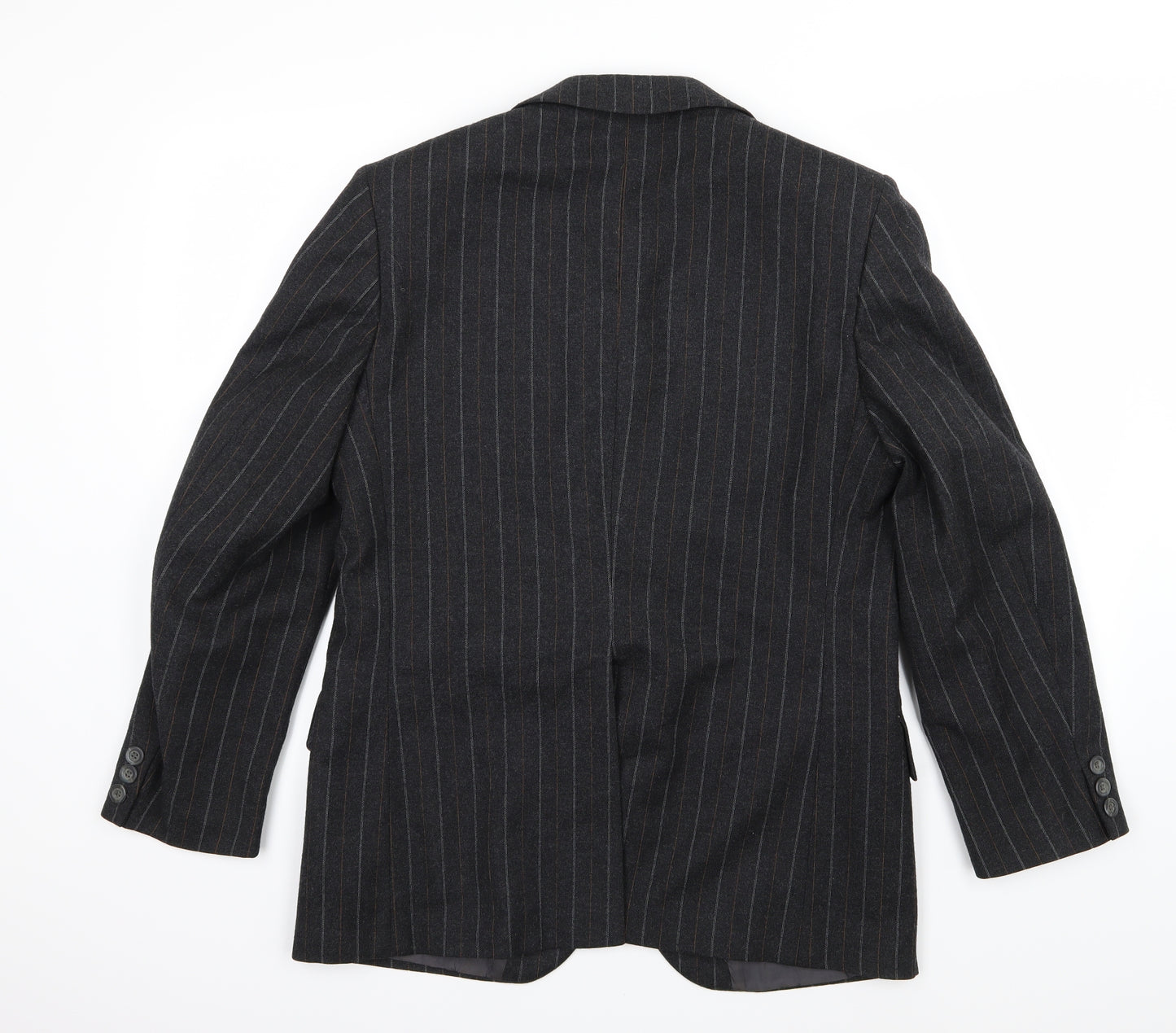 Burton London  Mens Grey Striped  Jacket Suit Jacket Size 38