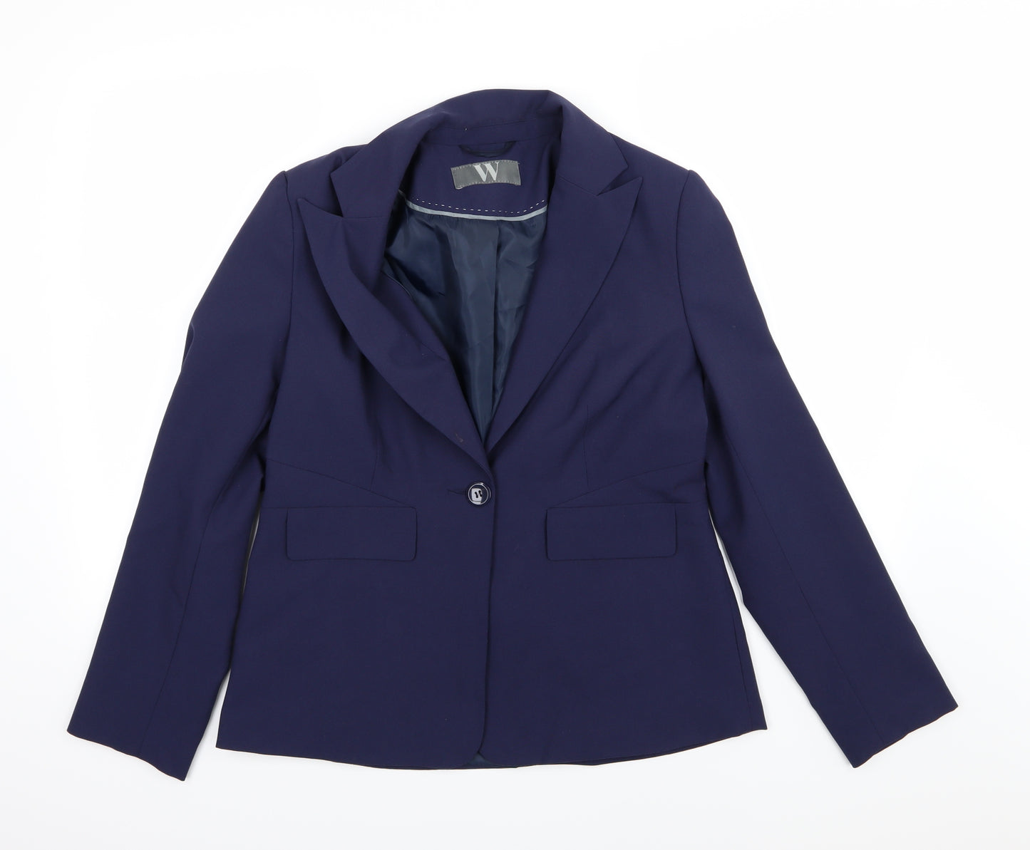 BHS Womens Blue  Rayon Jacket Suit Jacket Size 14