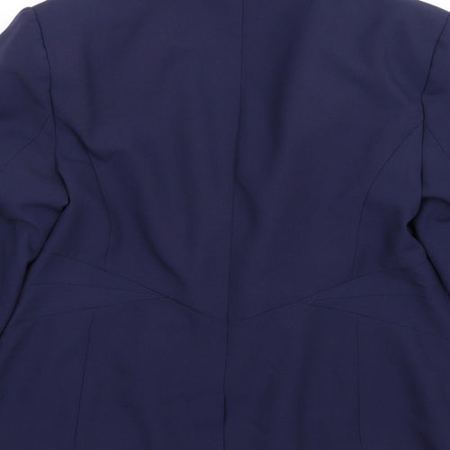 BHS Womens Blue  Rayon Jacket Suit Jacket Size 14