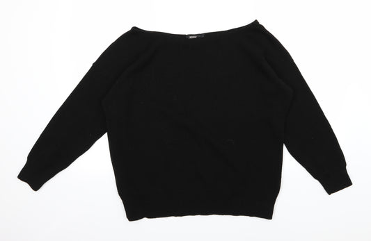 Front view of Misspap women’s black knit jumper, size L