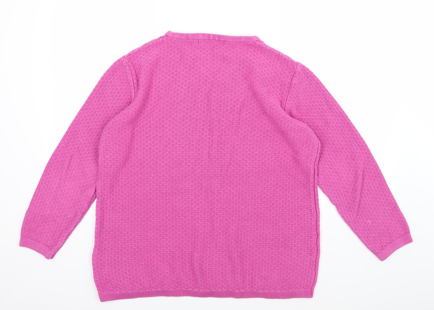 EWM Womens Pink  Knit Pullover Jumper Size L