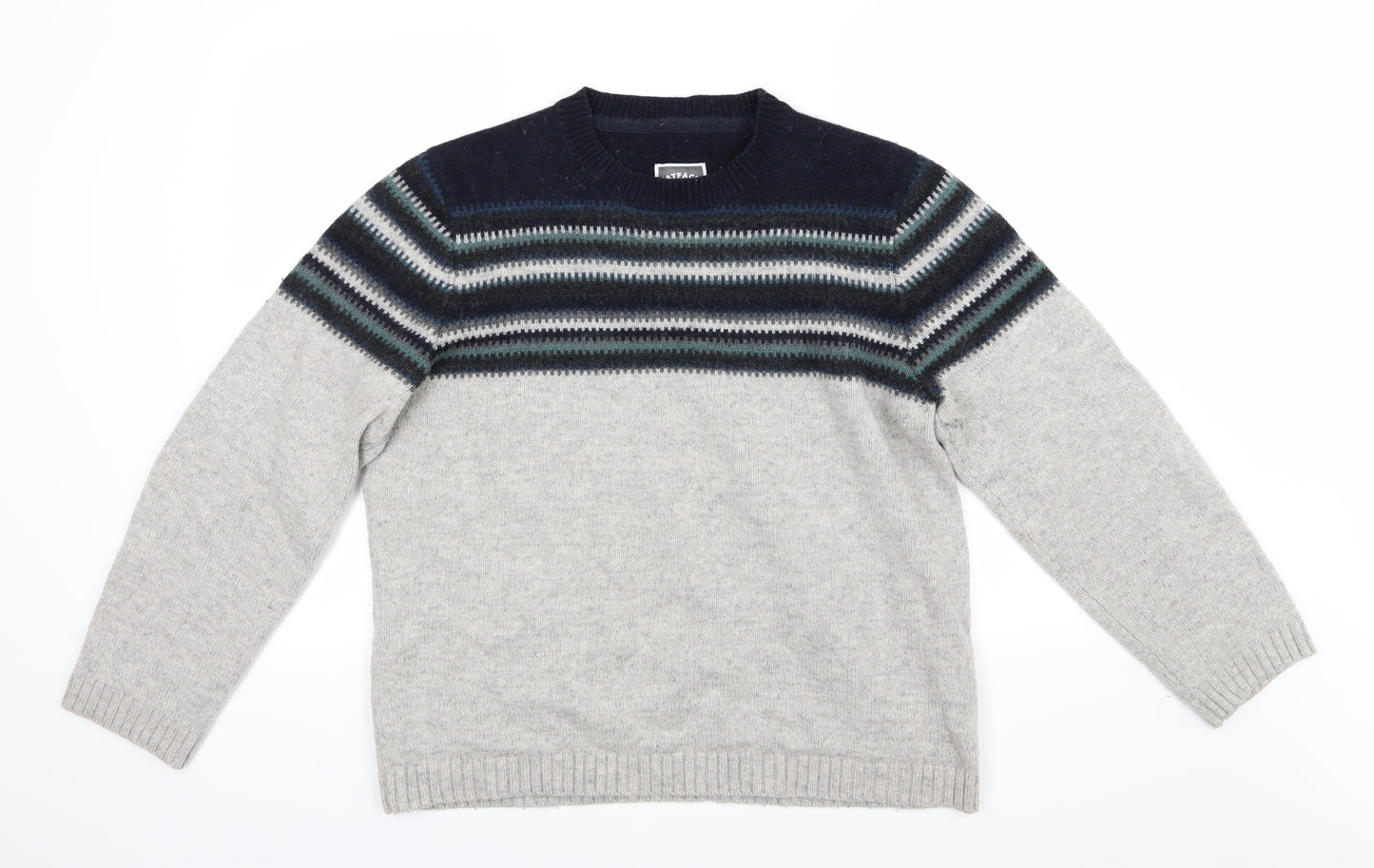 Jack Wills Mens Multicoloured Striped Knit Pullover Jumper Size XL