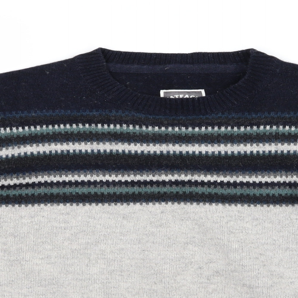 Jack Wills Mens Multicoloured Striped Knit Pullover Jumper Size XL