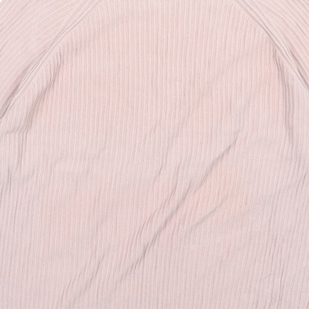 George Womens Pink Striped Knit Pullover Jumper Size 16