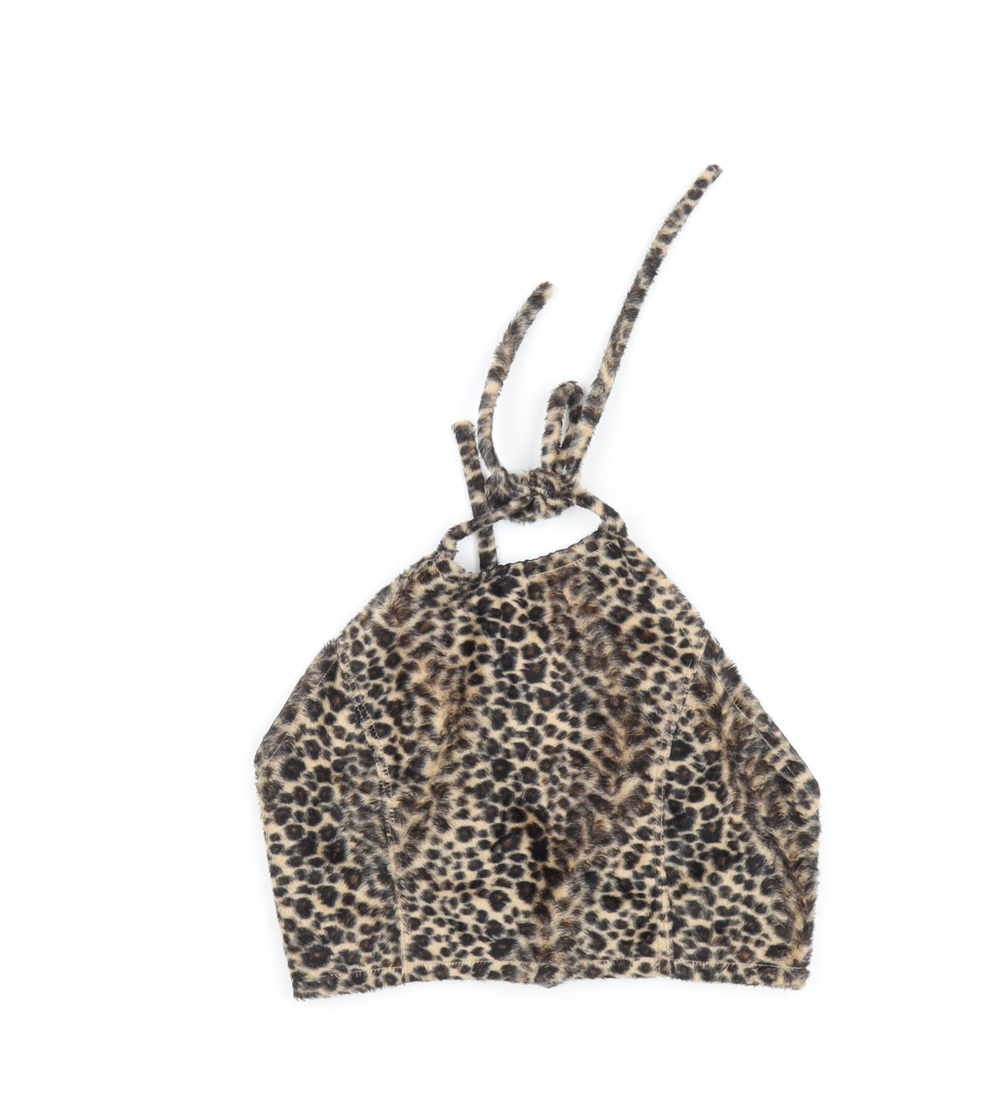 Preworn Womens Brown Animal Print  Cropped Tank Size M