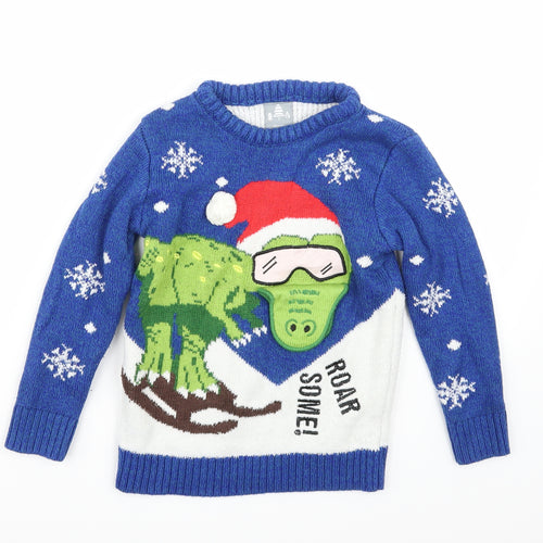 George Boys Blue   Pullover Jumper Size 5-6 Years