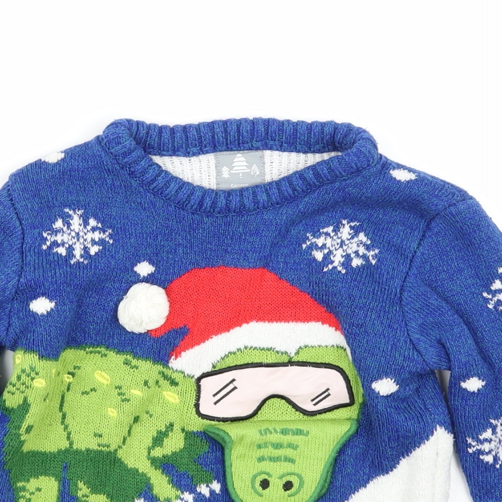 George Boys Blue   Pullover Jumper Size 5-6 Years