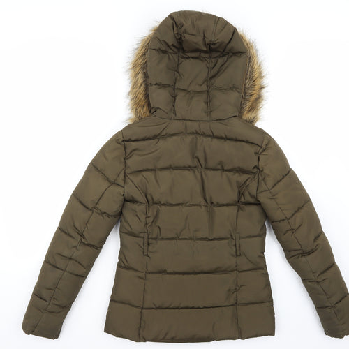 Newlook Girls Green   Jacket Coat Size 11 Years