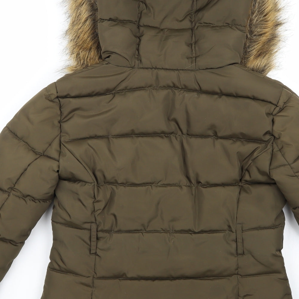 Newlook Girls Green   Jacket Coat Size 11 Years