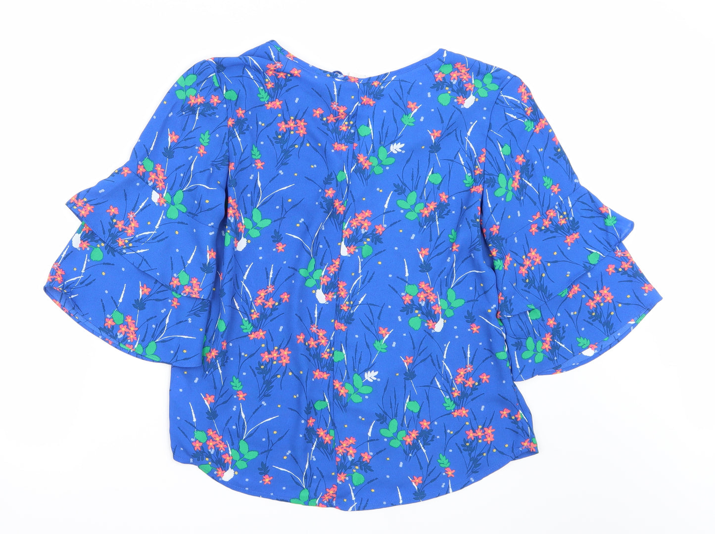 Gap Womens Blue Floral  Basic Blouse Size S