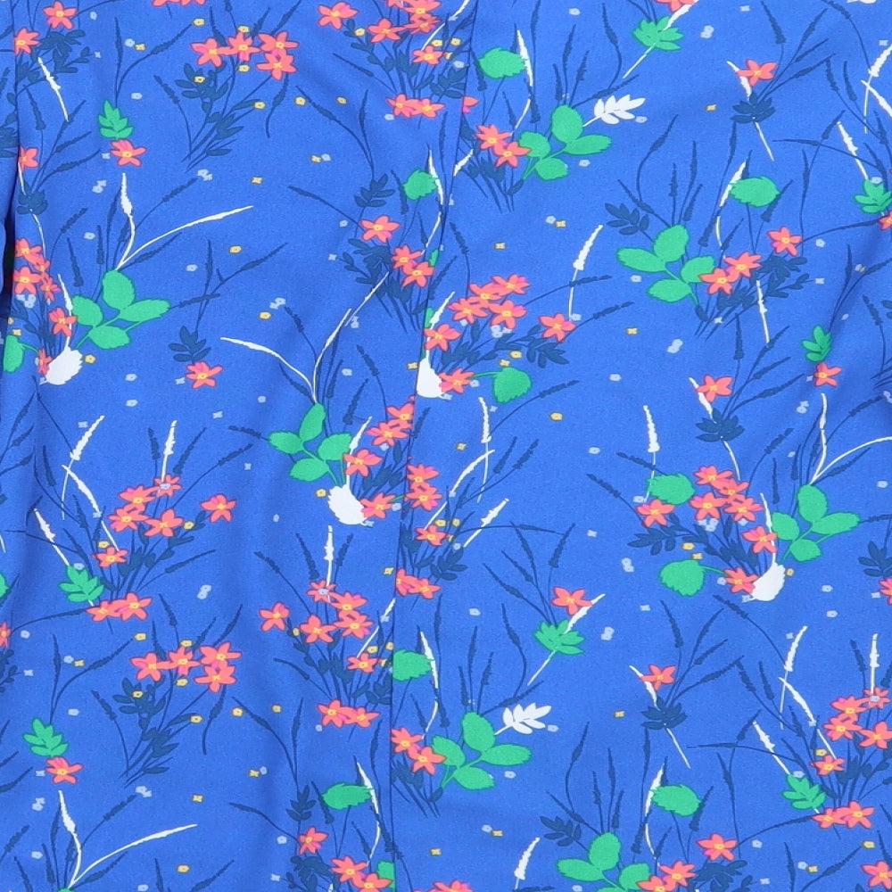 Gap Womens Blue Floral  Basic Blouse Size S