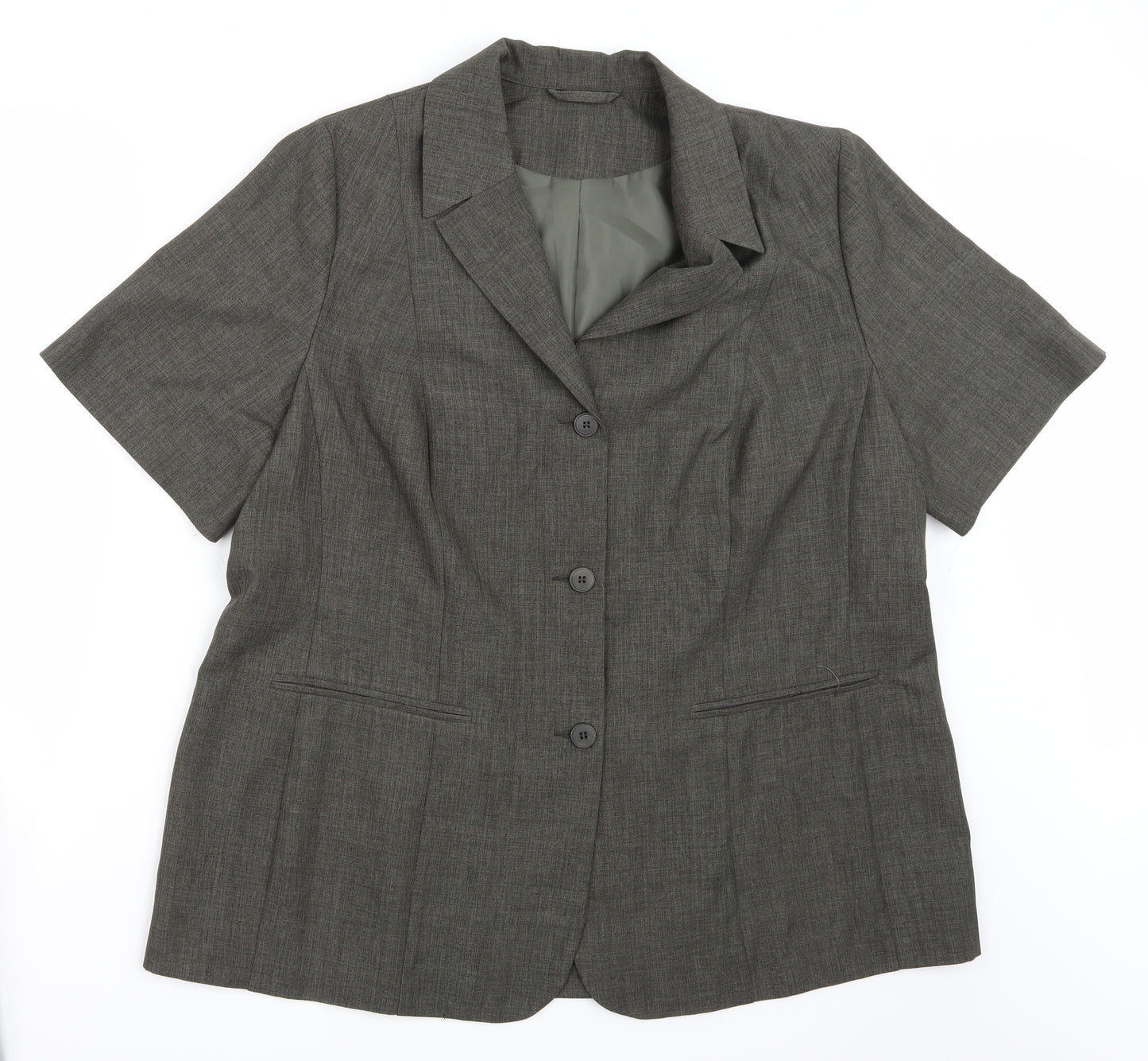 essence Womens Grey   Basic Button-Up Size 20