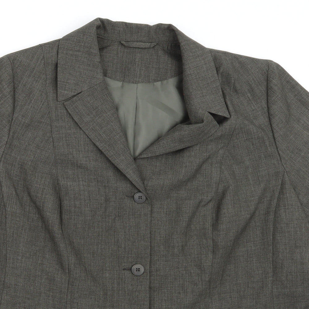 essence Womens Grey   Basic Button-Up Size 20