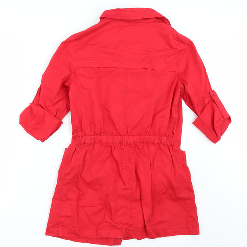 Esenxa Womens Red   Basic Button-Up Size S