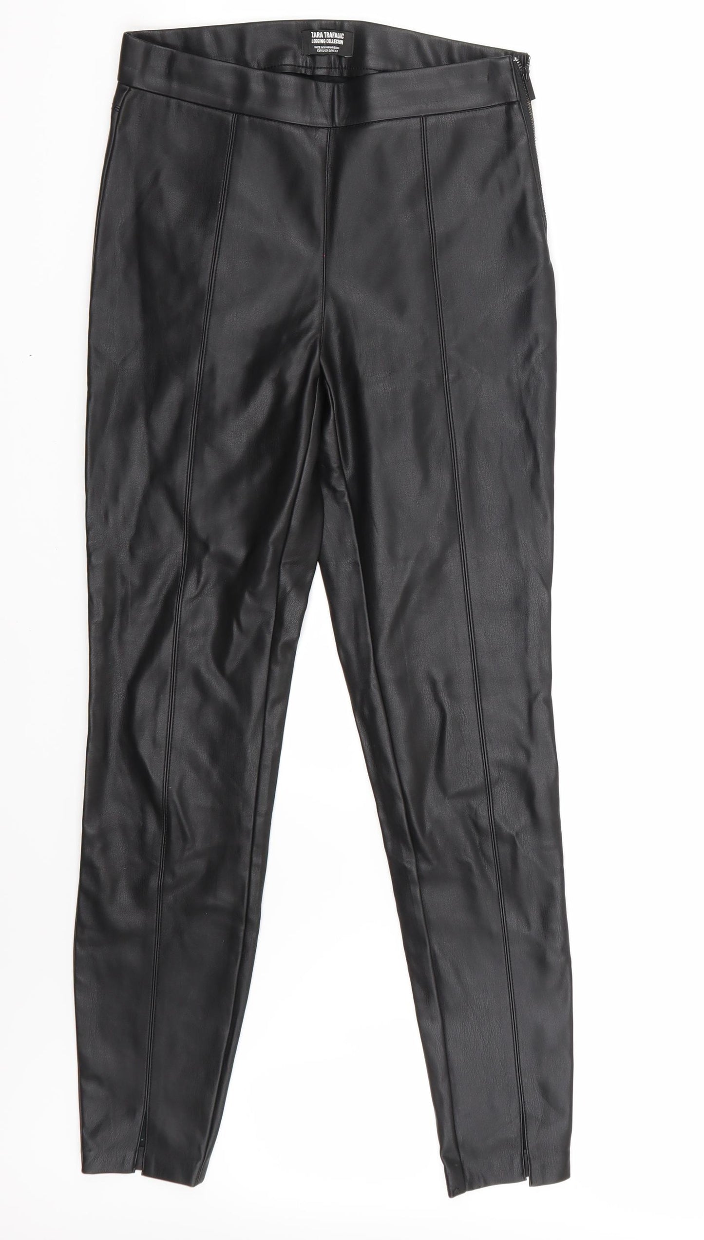Zara Womens Black   Cropped Trousers Size S L29 in
