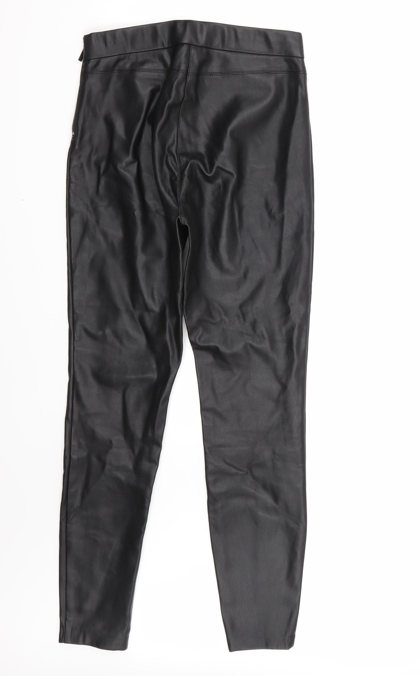 Zara Womens Black   Cropped Trousers Size S L29 in