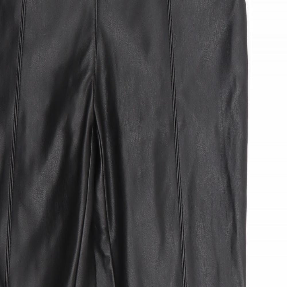 Zara Womens Black   Cropped Trousers Size S L29 in