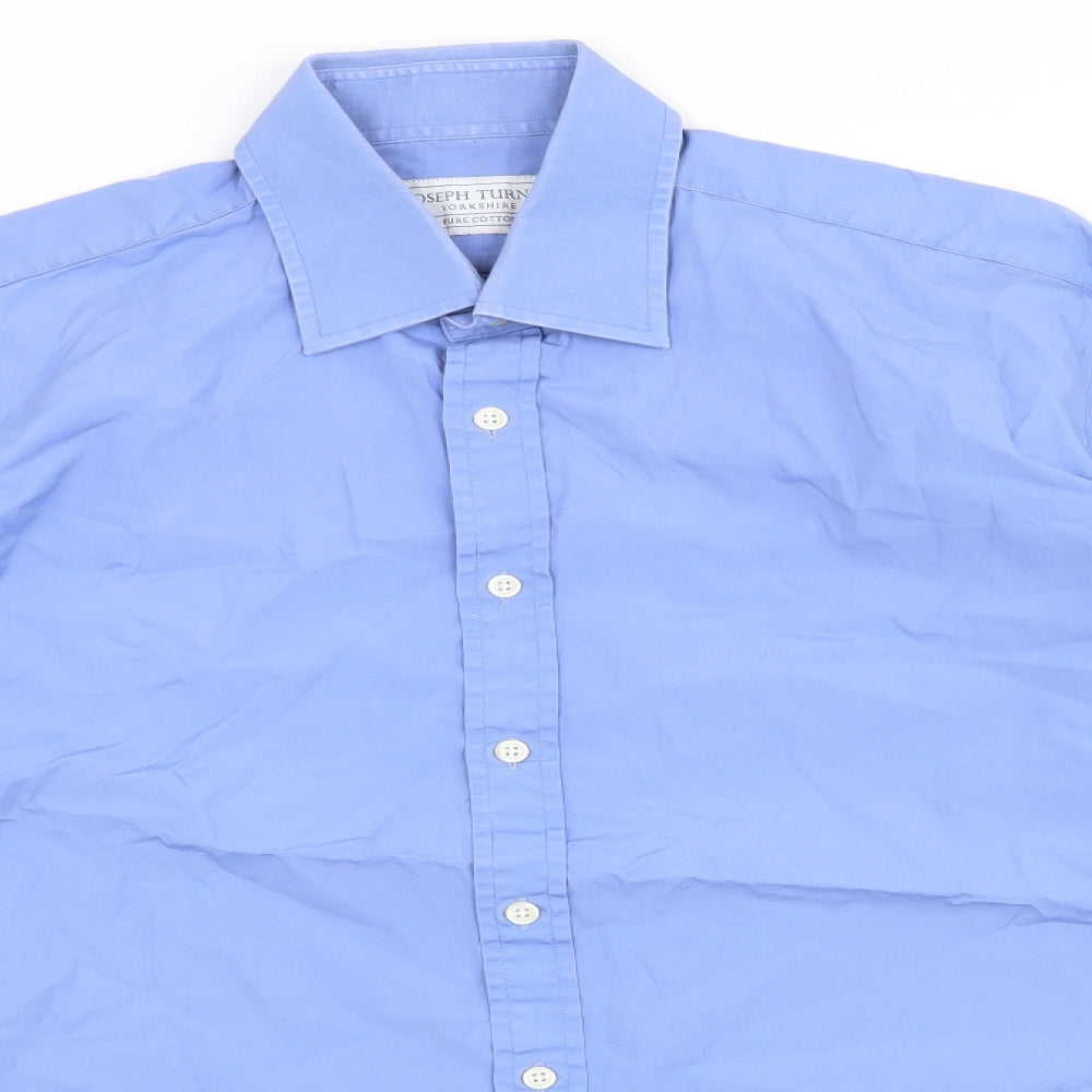Joseph TurnerU Mens Blue    Dress Shirt Size 16