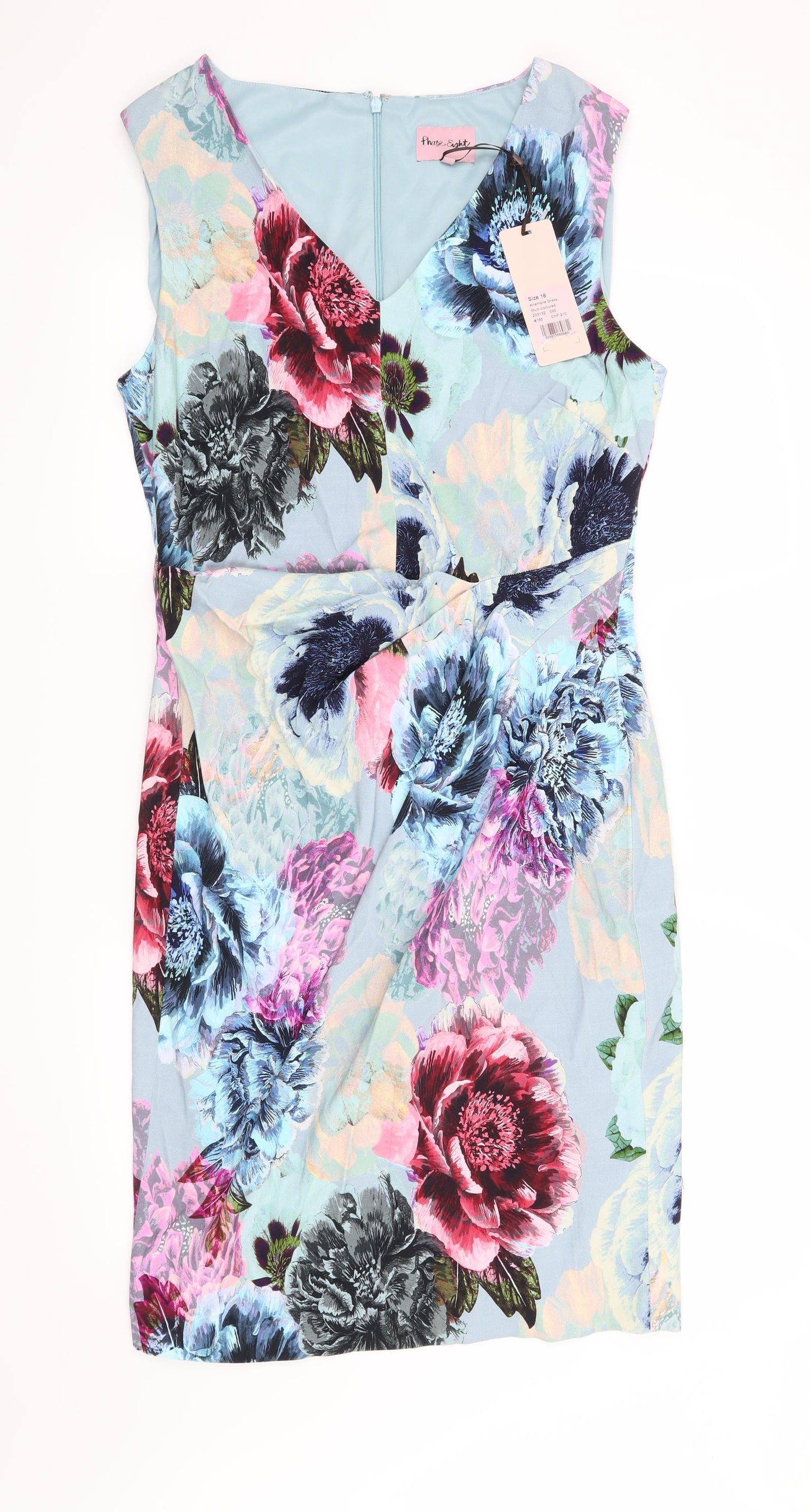 Phase Eight Womens Blue Floral  Shift  Size 18