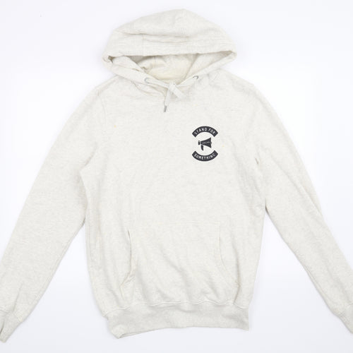 Earth Positive Womens Beige   Pullover Hoodie Size S  - Stand for Something Vegan