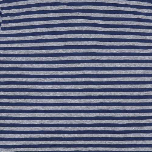 Oliver Sweeney Mens Blue Striped   Polo Size L