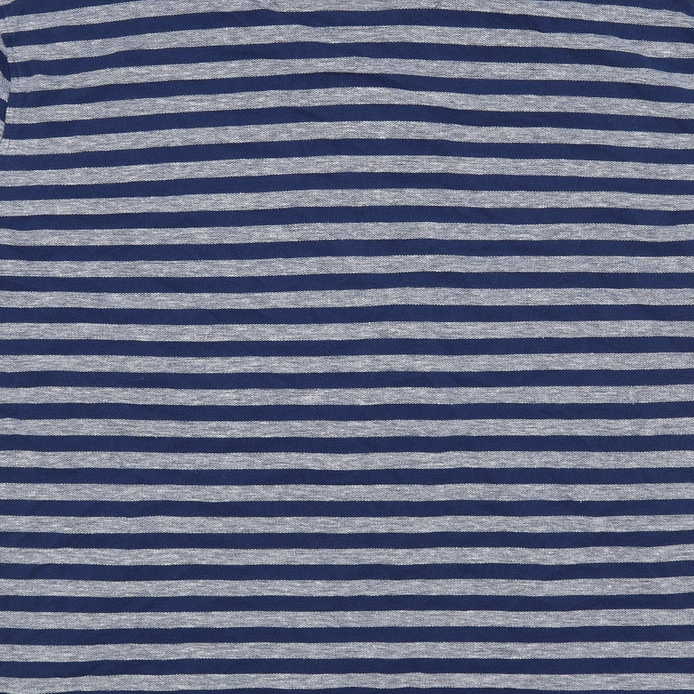 Oliver Sweeney Mens Blue Striped   Polo Size L