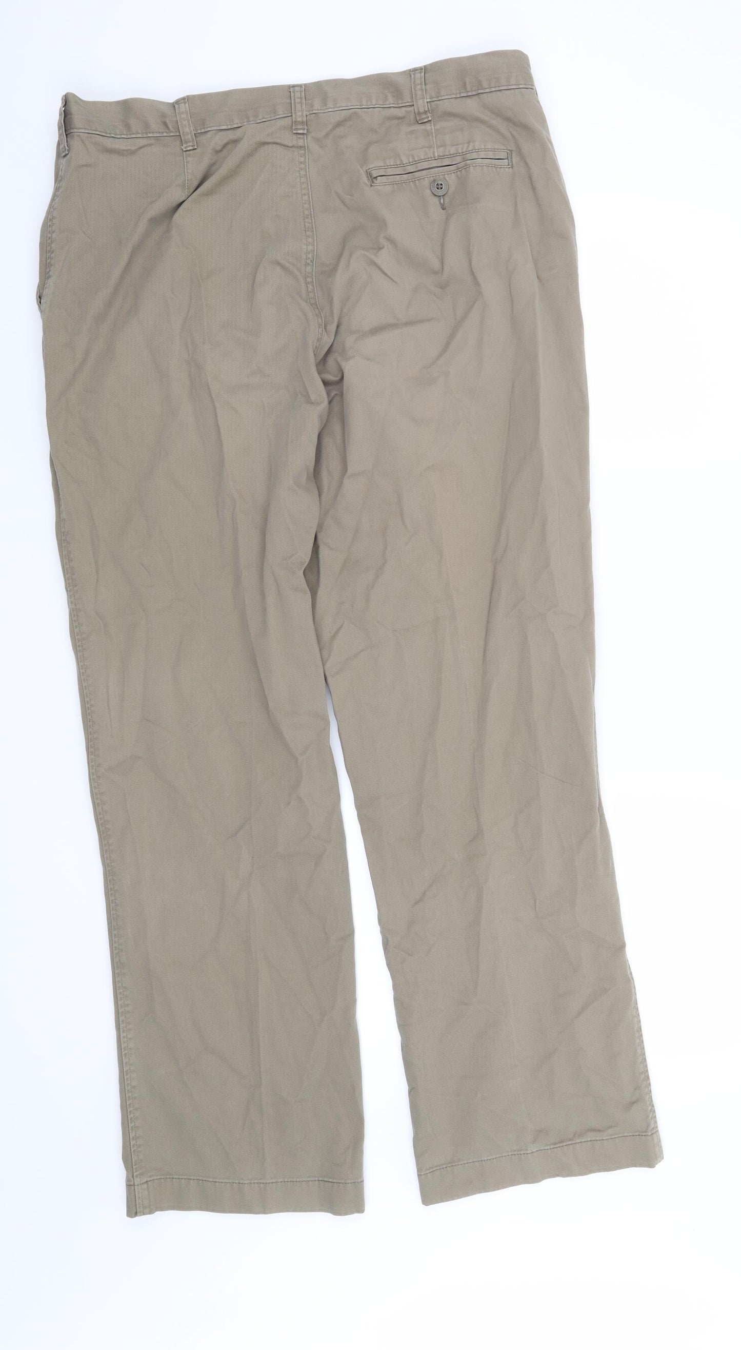 Marks and Spencer Mens Green   Chino Trousers Size 36 L31 in