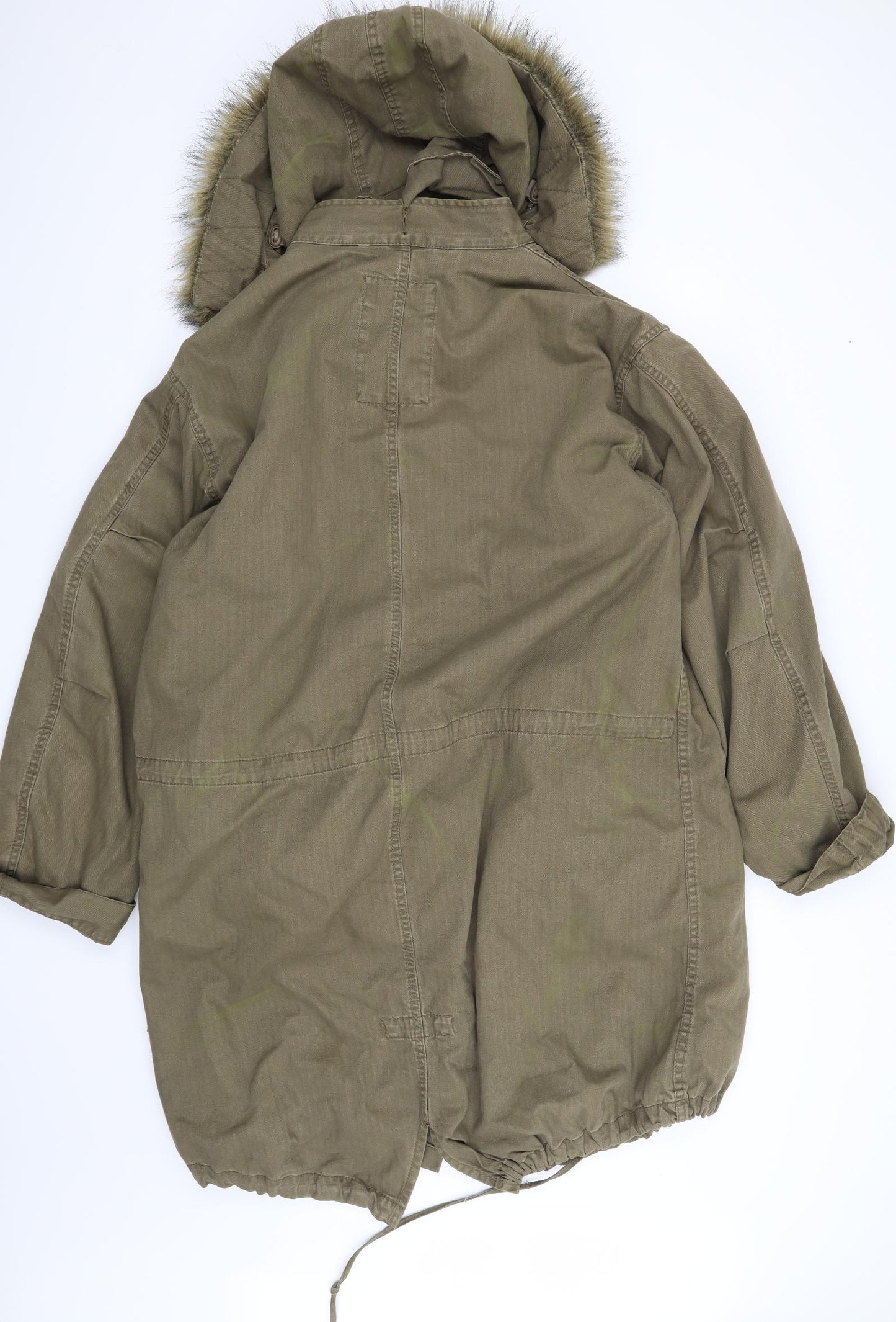 FCUK Jeans Mens Green   Overcoat Coat Size XL