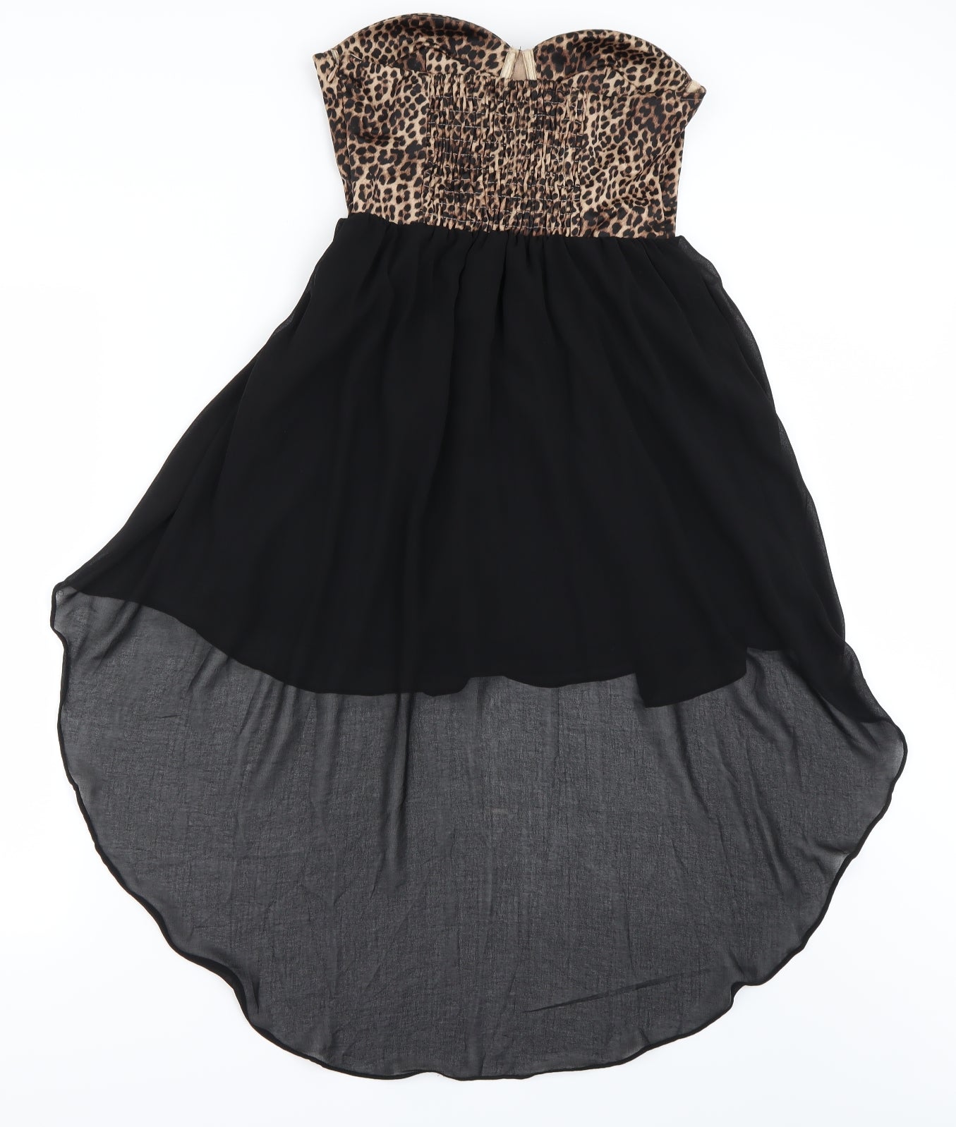 Glamorous Womens Black Animal Print  Fit & Flare  Size 10