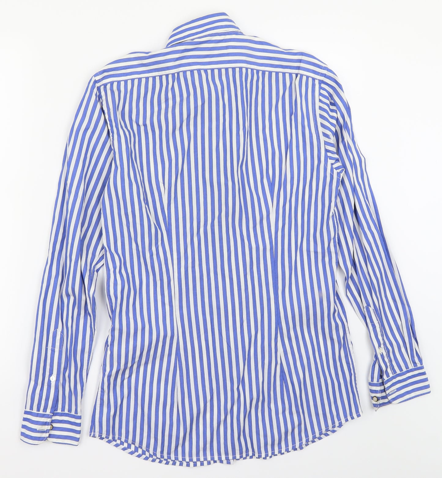 Diesel Black Gold Mens Blue Striped   Button-Up Size 44
