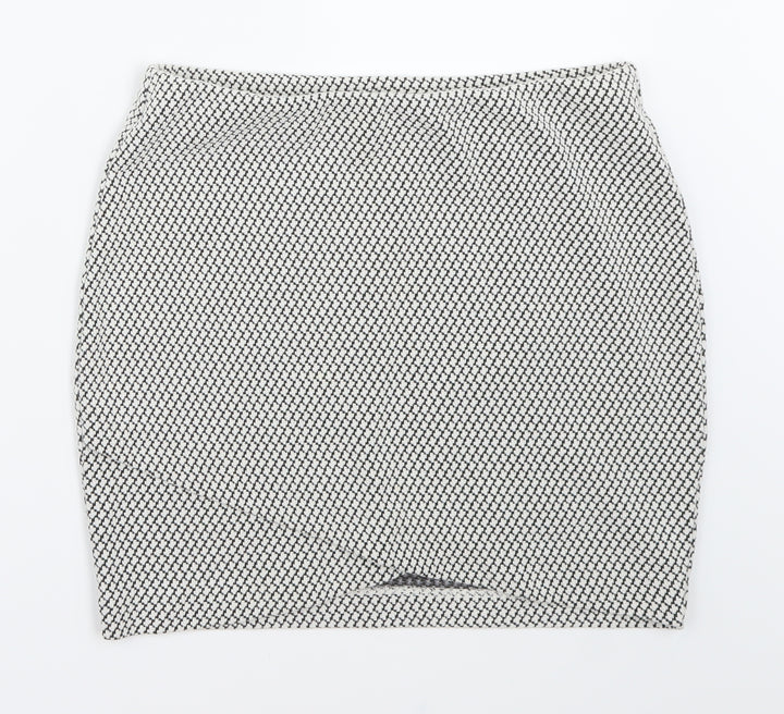 H&M Womens White   A-Line Skirt Size S