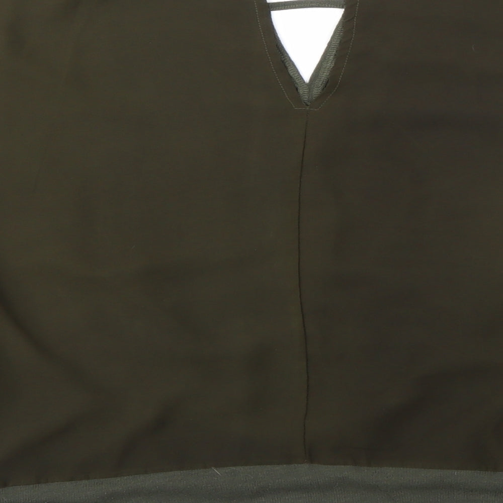Voulez-Vous Womens Green   Basic Blouse Size M
