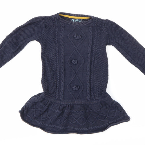 TU Girls Blue   Jumper Dress  Size 2-3 Years