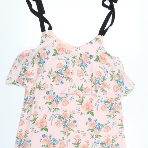 Dorothy Perkins Womens Pink Floral  A-Line  Size 14