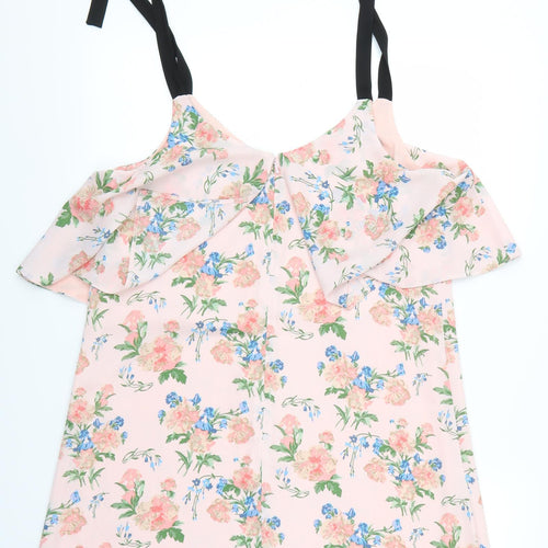 Dorothy Perkins Womens Pink Floral  A-Line  Size 14