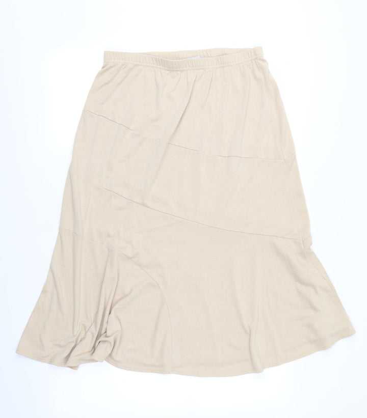 Charmance Womens Beige   A-Line Skirt