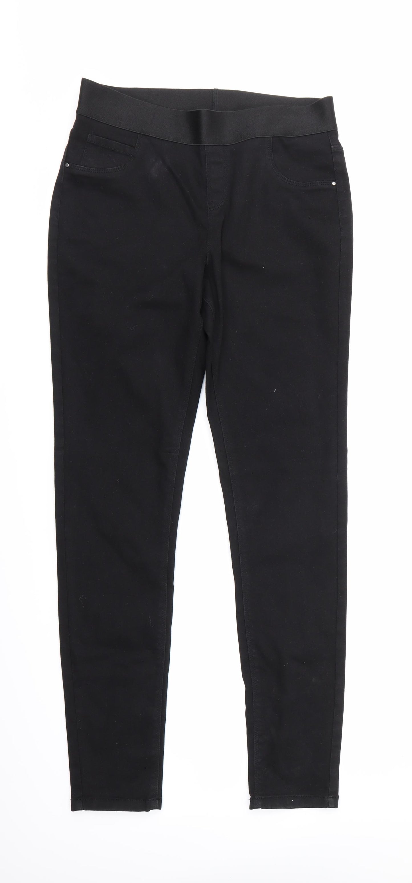 George Womens Black  Denim Jegging Trousers Size 14 L31 in