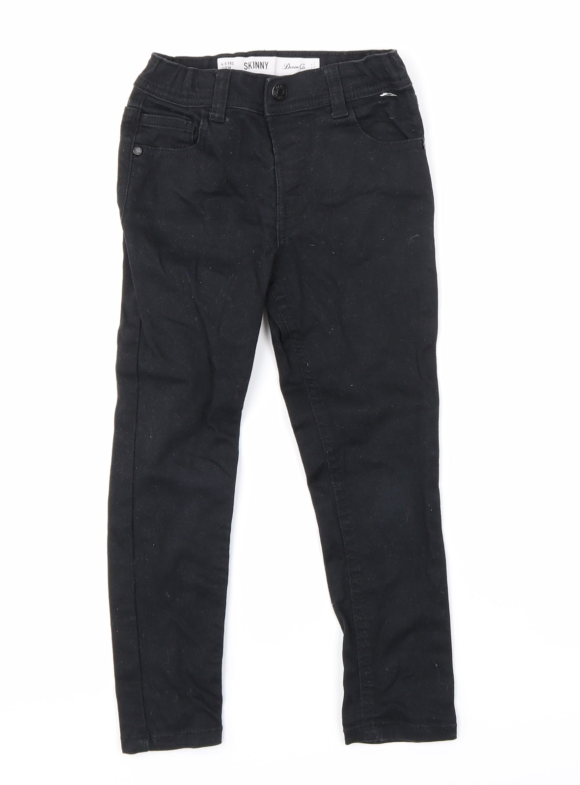 Denim Co Boys Black  Denim Skinny Jeans Size 4-5 Years
