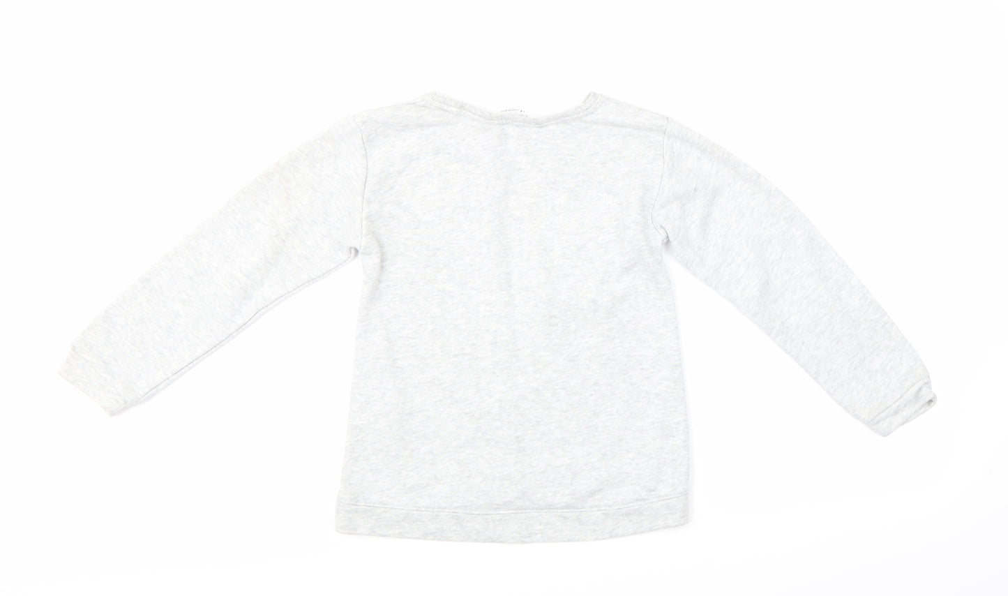 H&M Girls Grey   Pullover Sweatshirt Size 7-8 Years