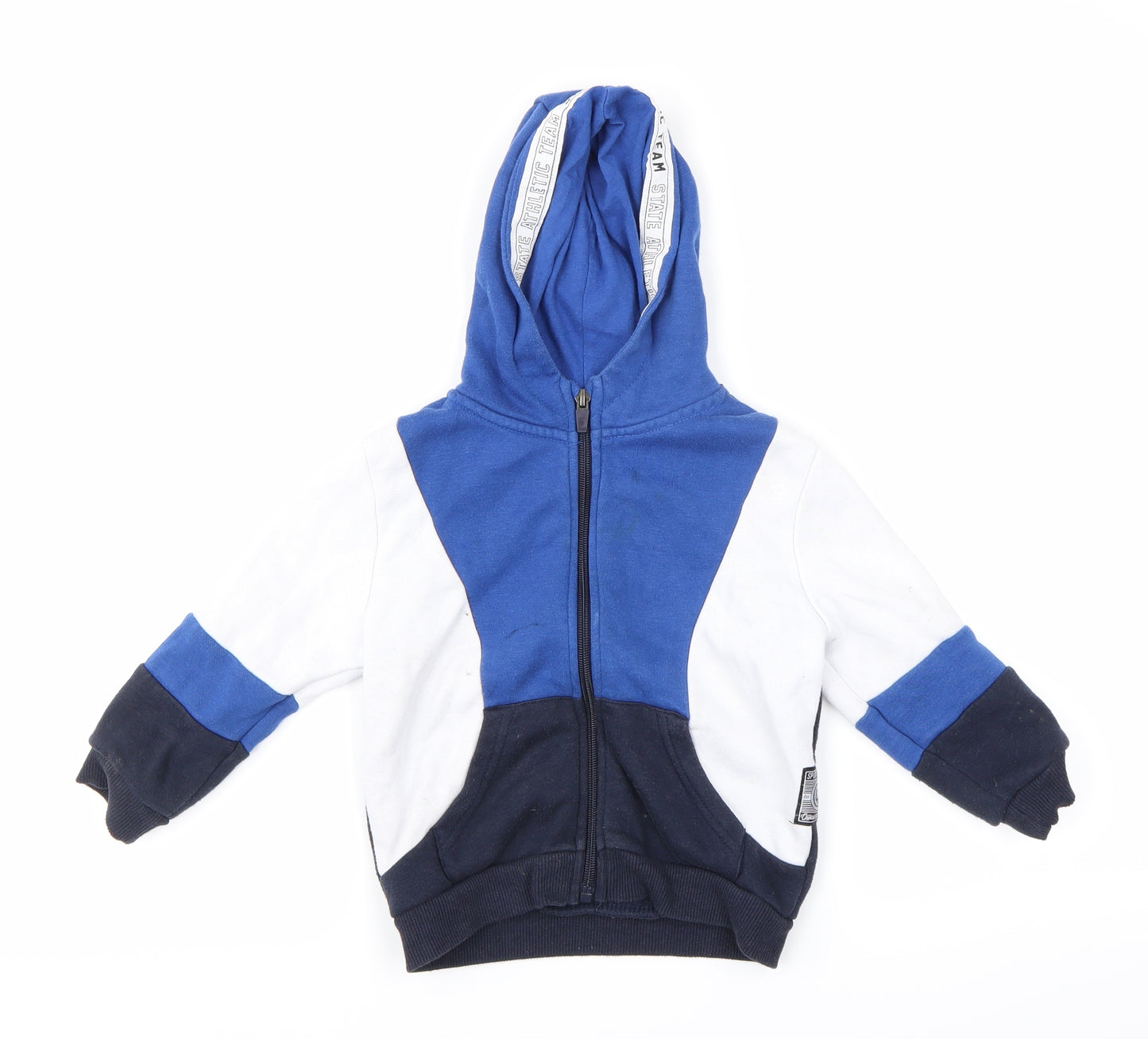 Primark Boys Blue   Full Zip Hoodie Size 2-3 Years