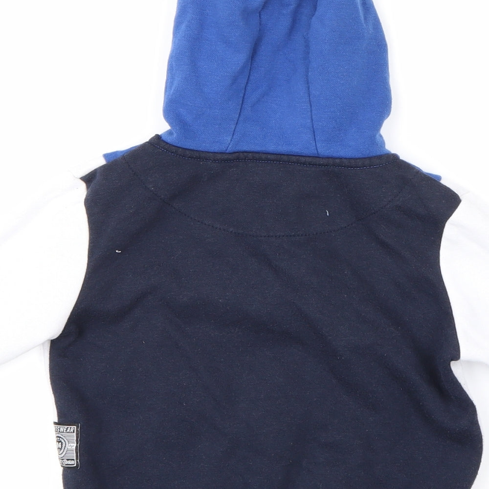 Primark Boys Blue   Full Zip Hoodie Size 2-3 Years