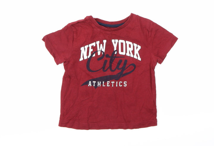 Rebel Boys Red   Basic T-Shirt Size 2-3 Years